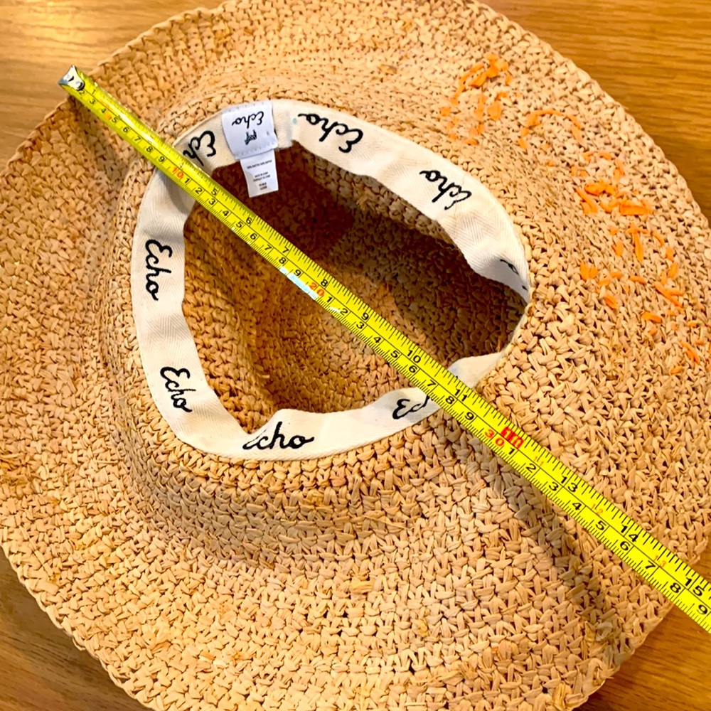 Echo Straw Sun Hat “Beach” Sun Visor Cap~ - image 6